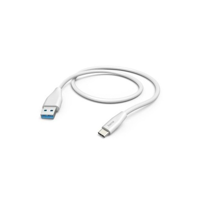 Hama USB-Kabel, USB-A naar USB-C, 1,5 m Oplader Wit afbeelding