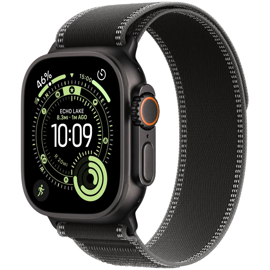 Apple Watch Ultra 3 GPS + Cellular 49mm met Trail Loop - M/L Smartwatch Zwart