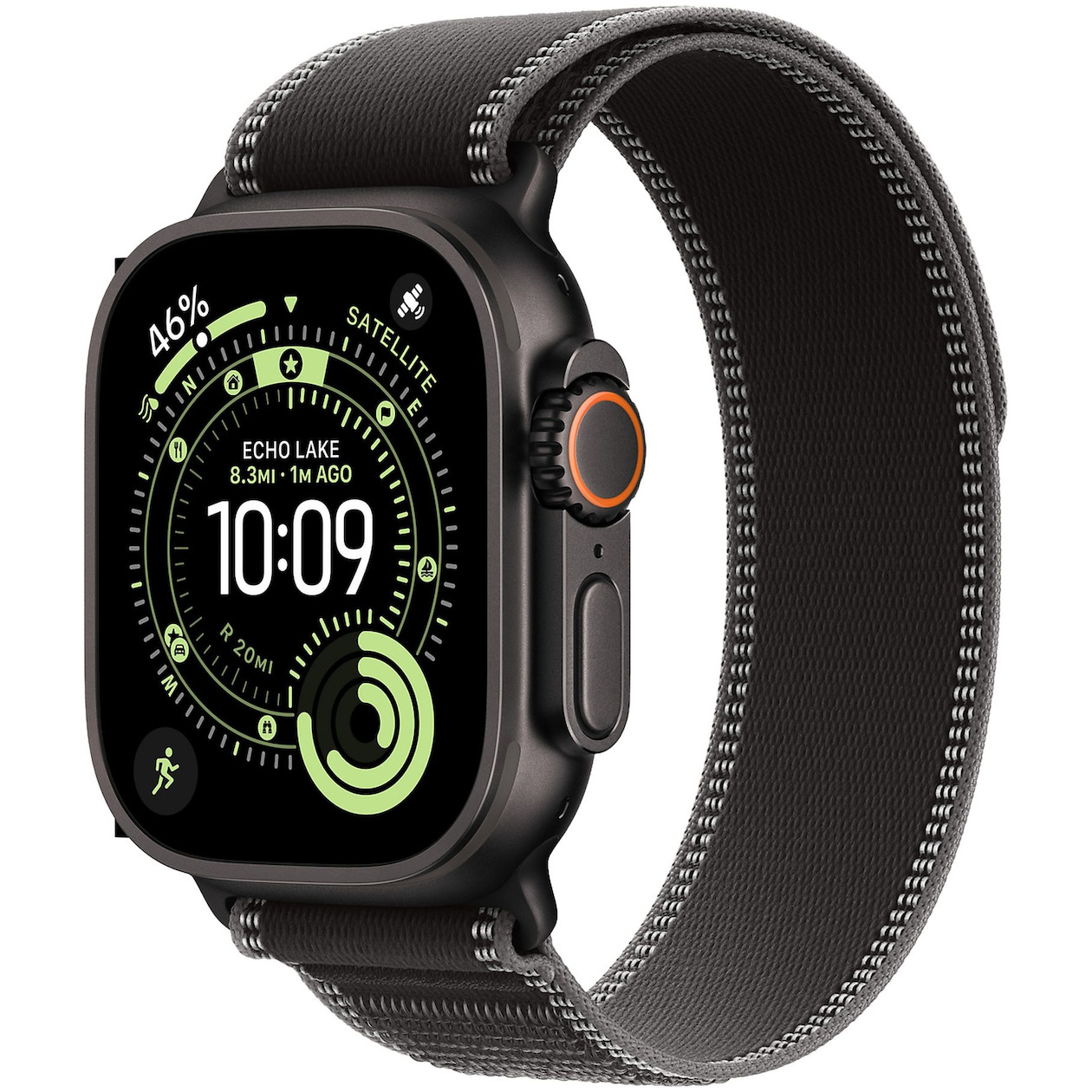 Apple Watch Ultra 3 GPS + Cellular 49mm met Trail Loop - S/M Smartwatch Zwart
