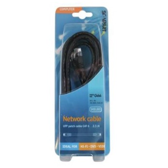 Scanpart netwerkkabel (UTP) CAT6 2,5m UTP kabel Zwart