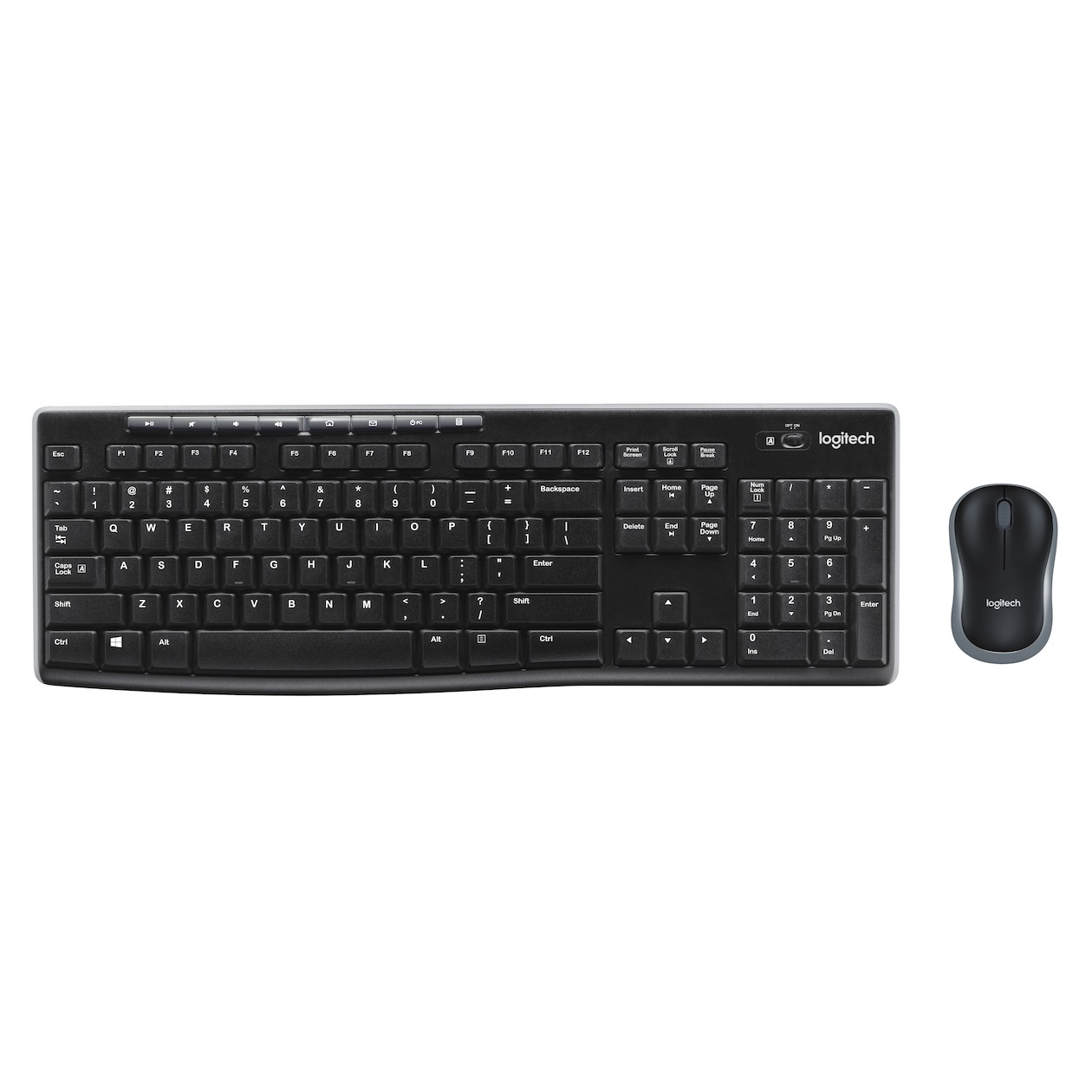 Logitech MK270 Draadloos Toetsenbord en Muis QWERTY Toetsenbord Zwart afbeelding