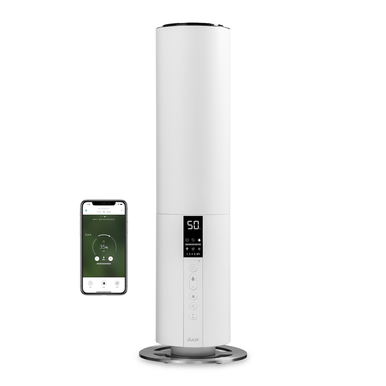Duux Beam Smart Ultrasonic Gen2 Luchtbevochtiger Wit afbeelding