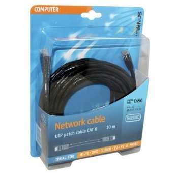 Scanpart netwerkkabel (UTP) CAT6 10m UTP kabel Zwart afbeelding