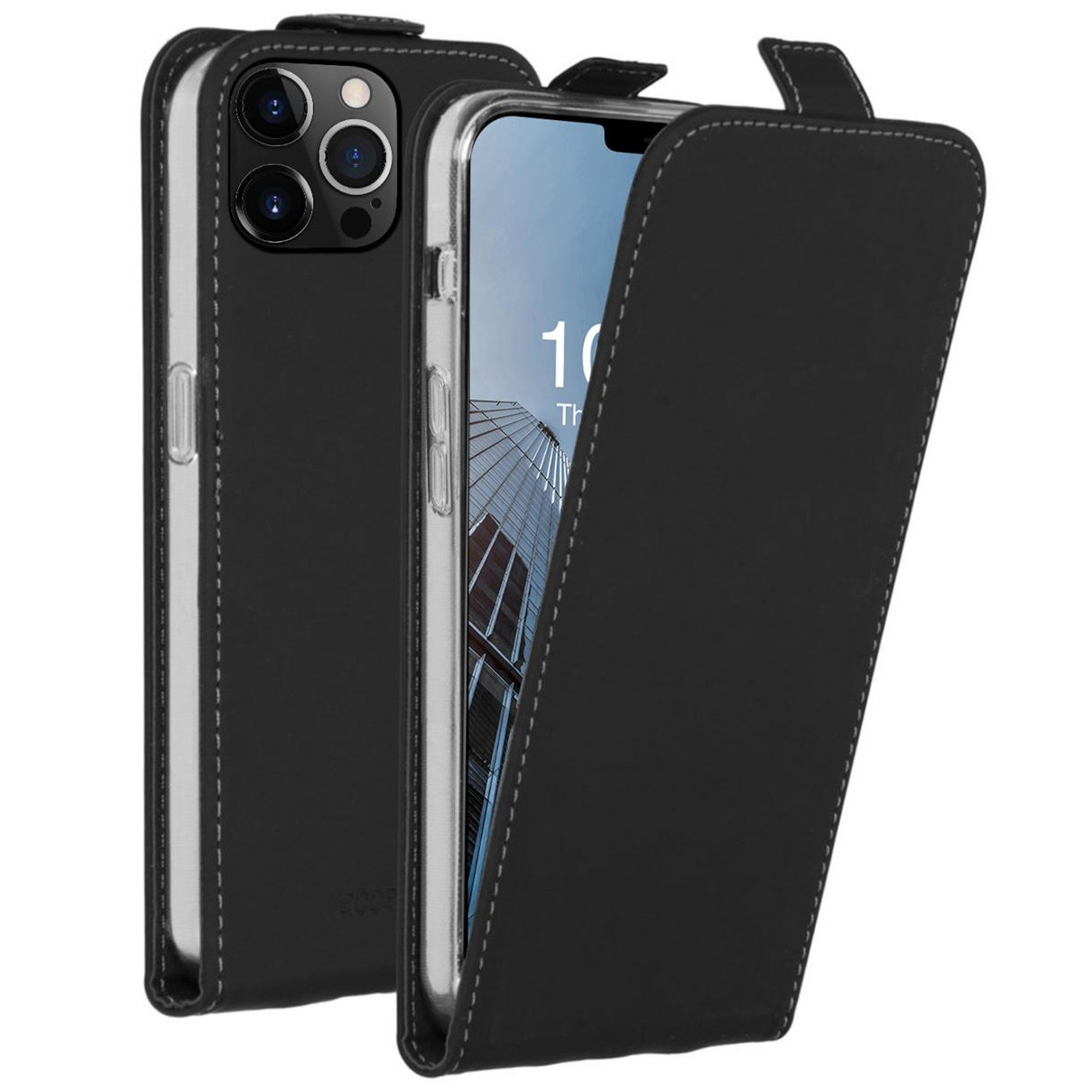 Accezz Flipcase voor Apple iPhone 13 Pro Telefoonhoesje Zwart afbeelding