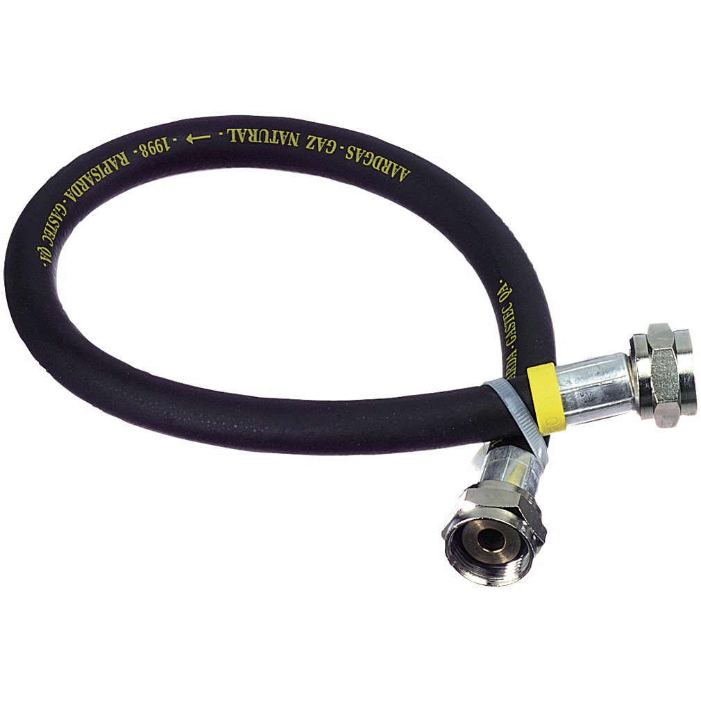 Scanpart gasslang 1/2 100cm aluminium (NL) Fornuis accessoire Zwart afbeelding