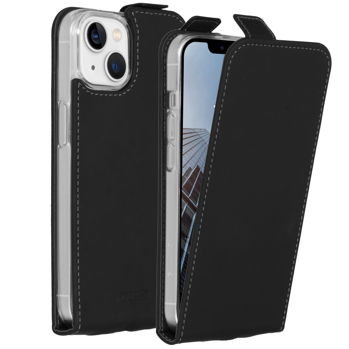 Accezz Flipcase voor Apple iPhone 14 Telefoonhoesje Zwart afbeelding