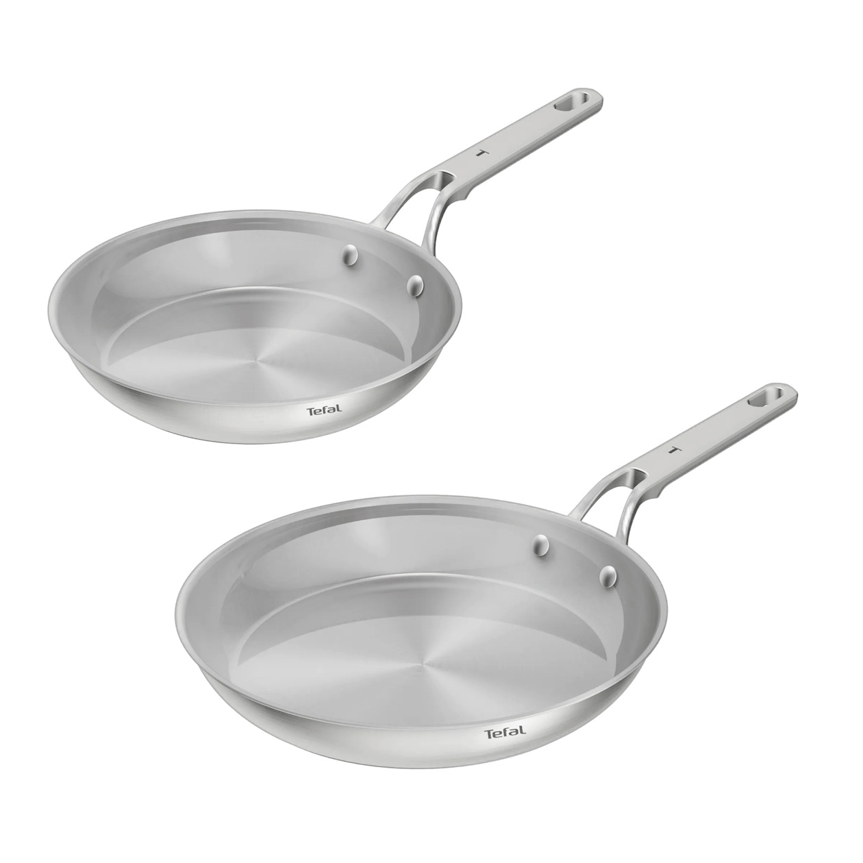Tefal G762S2 Extreme Uncoated Set KP 24/28 cm (zonder coating) Pan Grijs