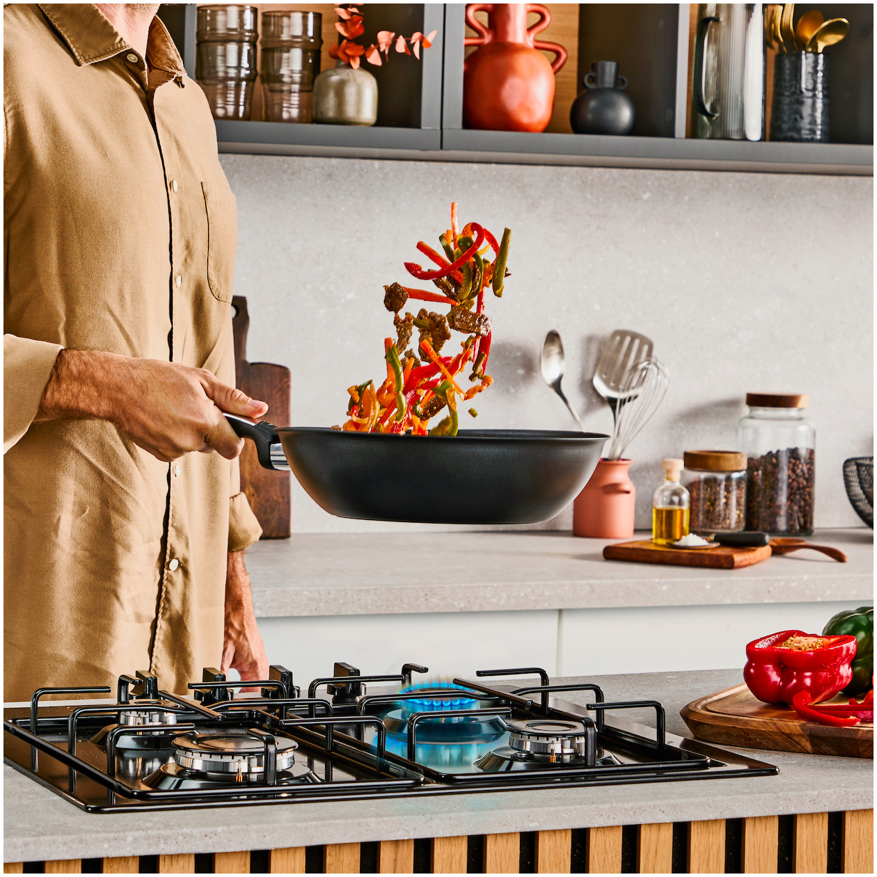 Tefal G32019 Excellence Wokpan 28 cm Pan Zwart