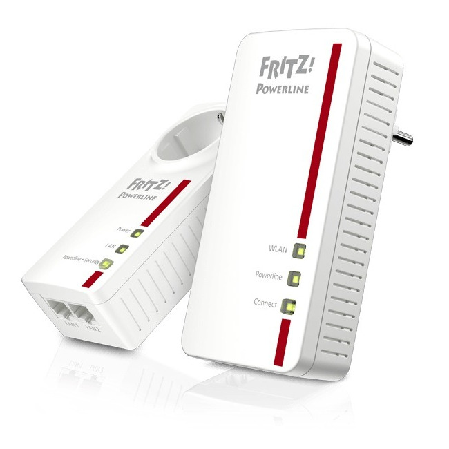 AVM FRITZ!Powerline 1260E WLAN Set Powerline Wit afbeelding