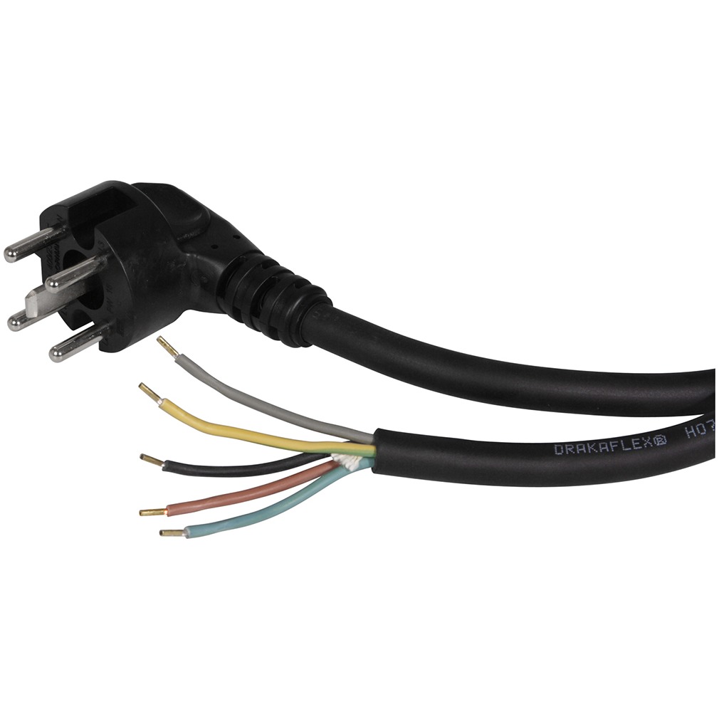 Scanpart oven aansluitkabel 5x1.50mm 2,0m + perilex Inbouw accessoire Zwart afbeelding