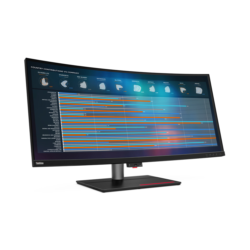 Lenovo ThinkVision P40w-20 Curved Monitor Zwart afbeelding