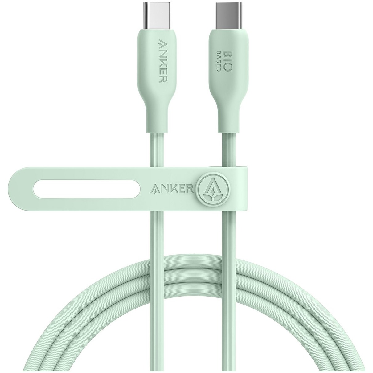 Anker 543 Eco-friendly Bio-TPU C-C Green 6ft Oplader Groen afbeelding