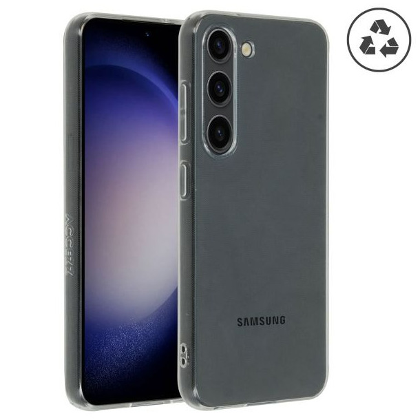Accezz 100% Recycled Clear Backcover Samsung Galaxy S23 Telefoonhoesje Transparant afbeelding