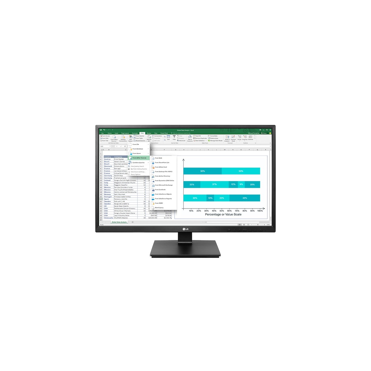 LG Full HD IPS 24BK55YT-B Monitor Zwart afbeelding