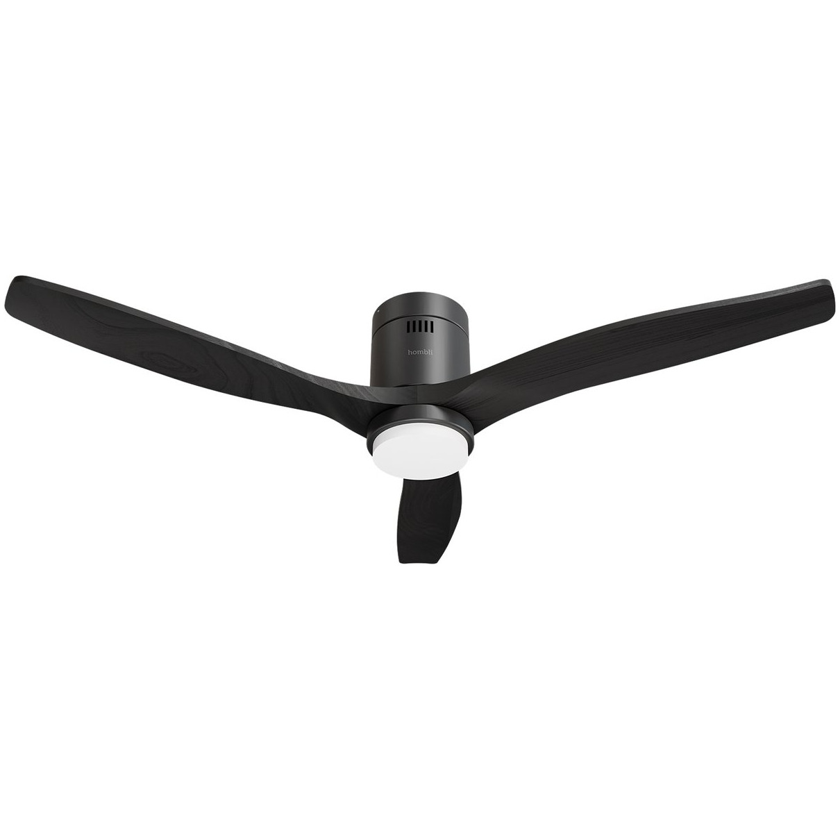 HOMBLI Smart Ceiling Fan & Light - Black & Black Wood Smartverlichting