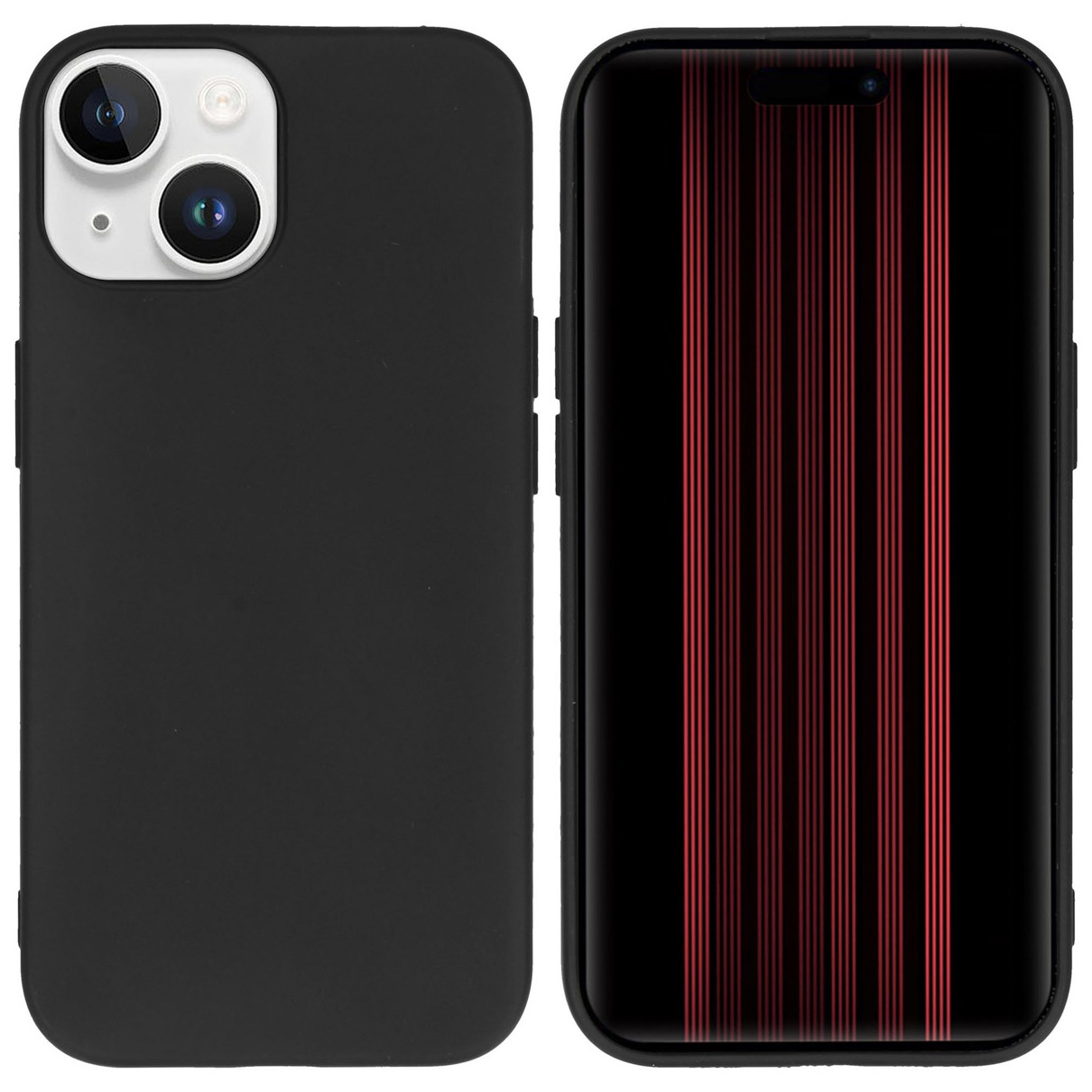Accezz Color Backcover iPhone 15 Telefoonhoesje Zwart afbeelding