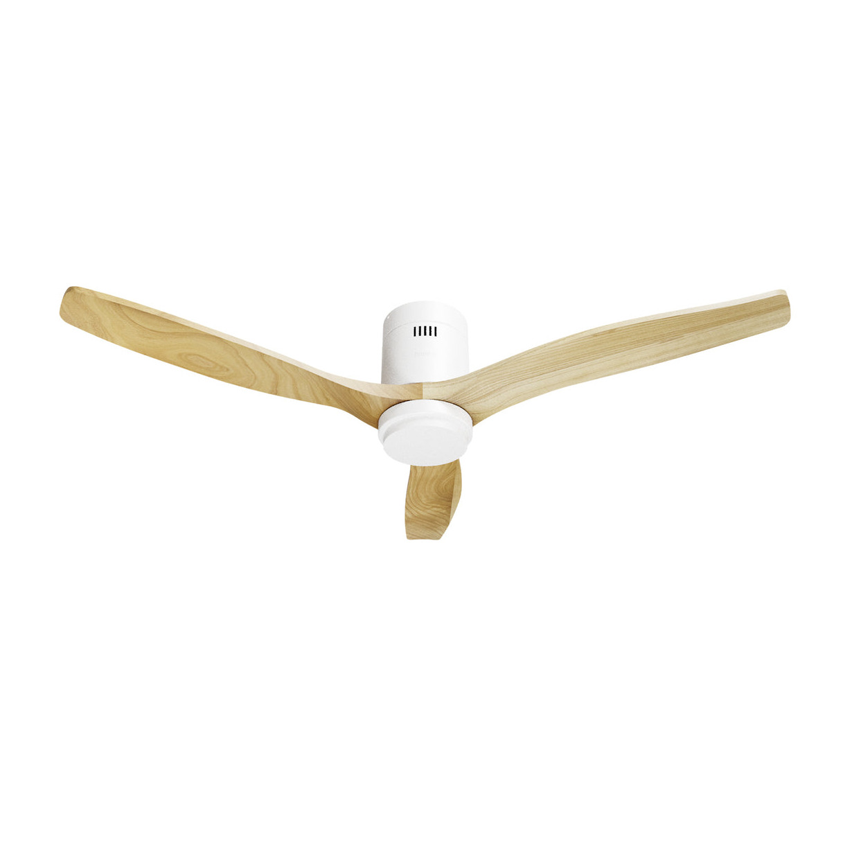 HOMBLI Smart Ceiling Fan & Light - White & Light Wood Smartverlichting