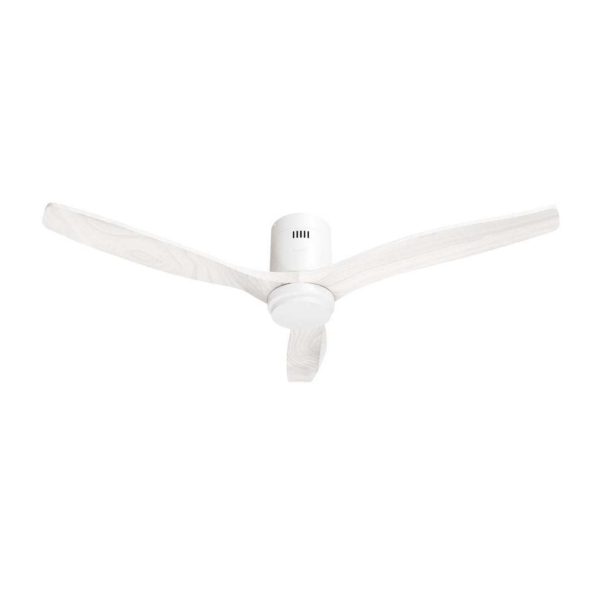 HOMBLI Smart Ceiling Fan & Light - White & White Wood Smartverlichting