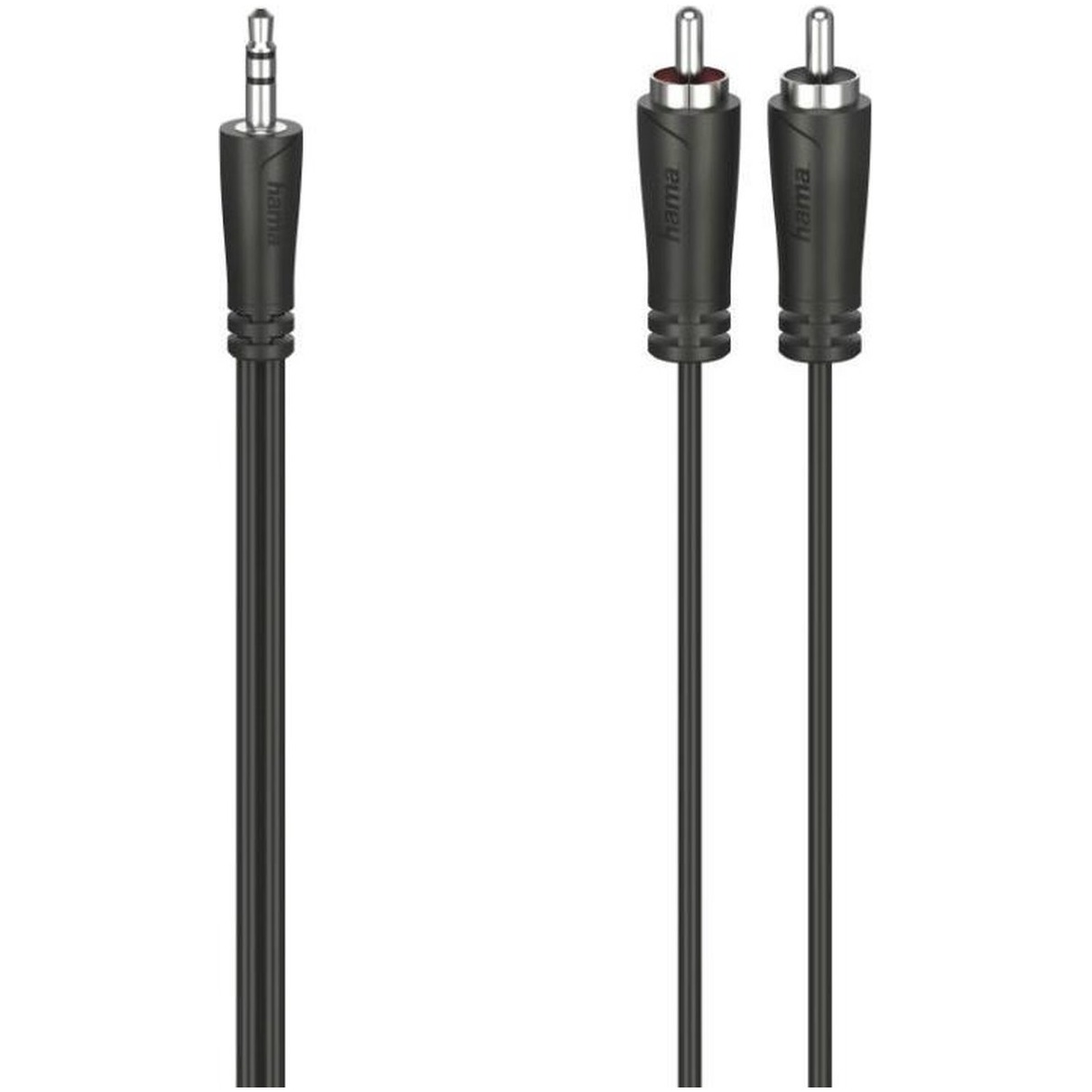 Hama AUDIOKABEL, 3,5-MM-JACK-STEKKER - 2 CINCH-STEKKER, STEREO, 1,5 M Audio kabel Zwart afbeelding