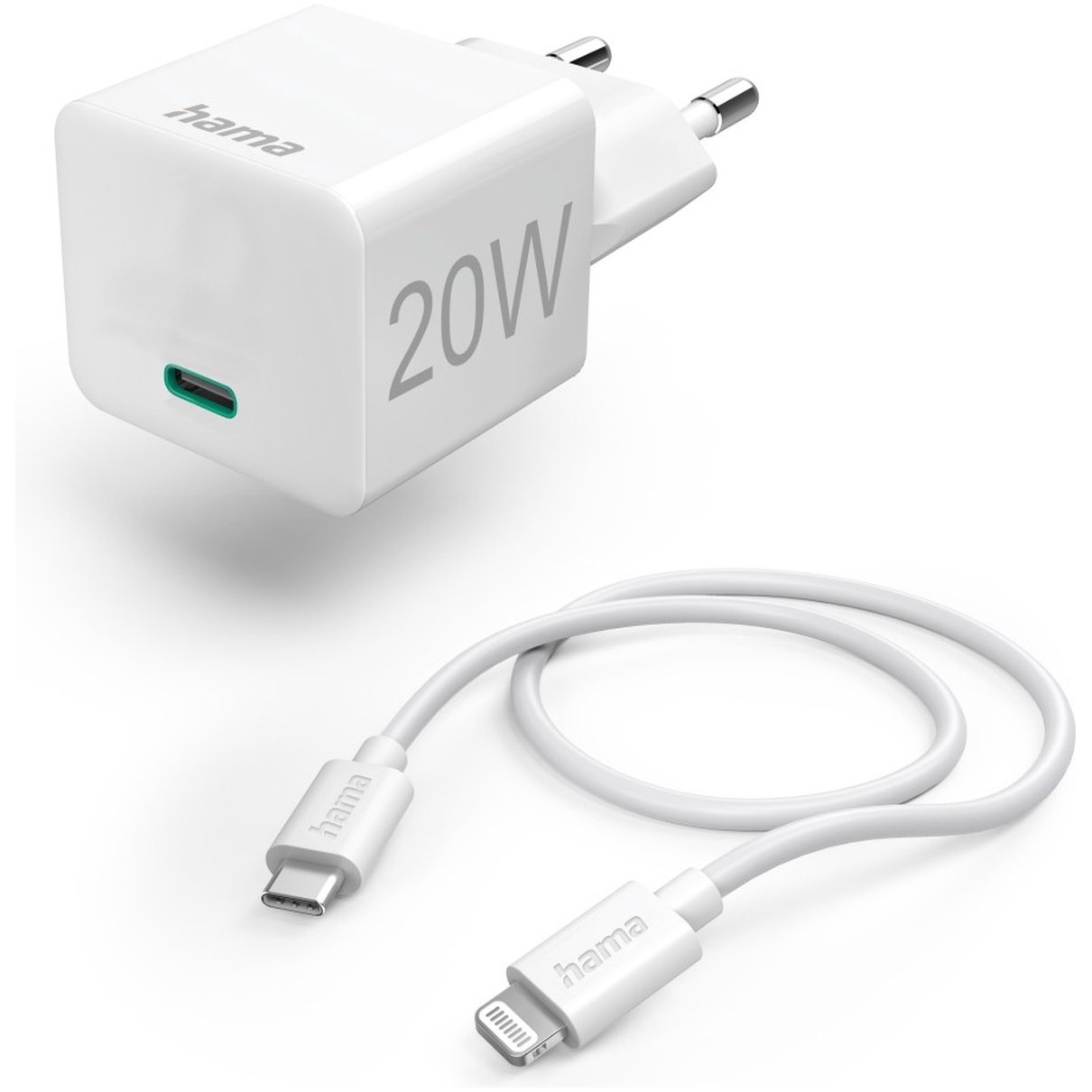 Hama Oplaadset, Lightning, Power Delivery (PD), 20 W Oplader Wit afbeelding