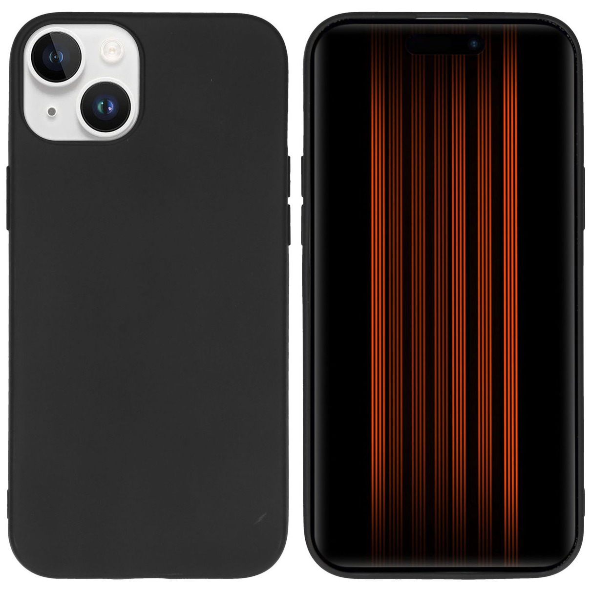 Accezz Color Backcover iPhone 15 Plus Telefoonhoesje Zwart afbeelding