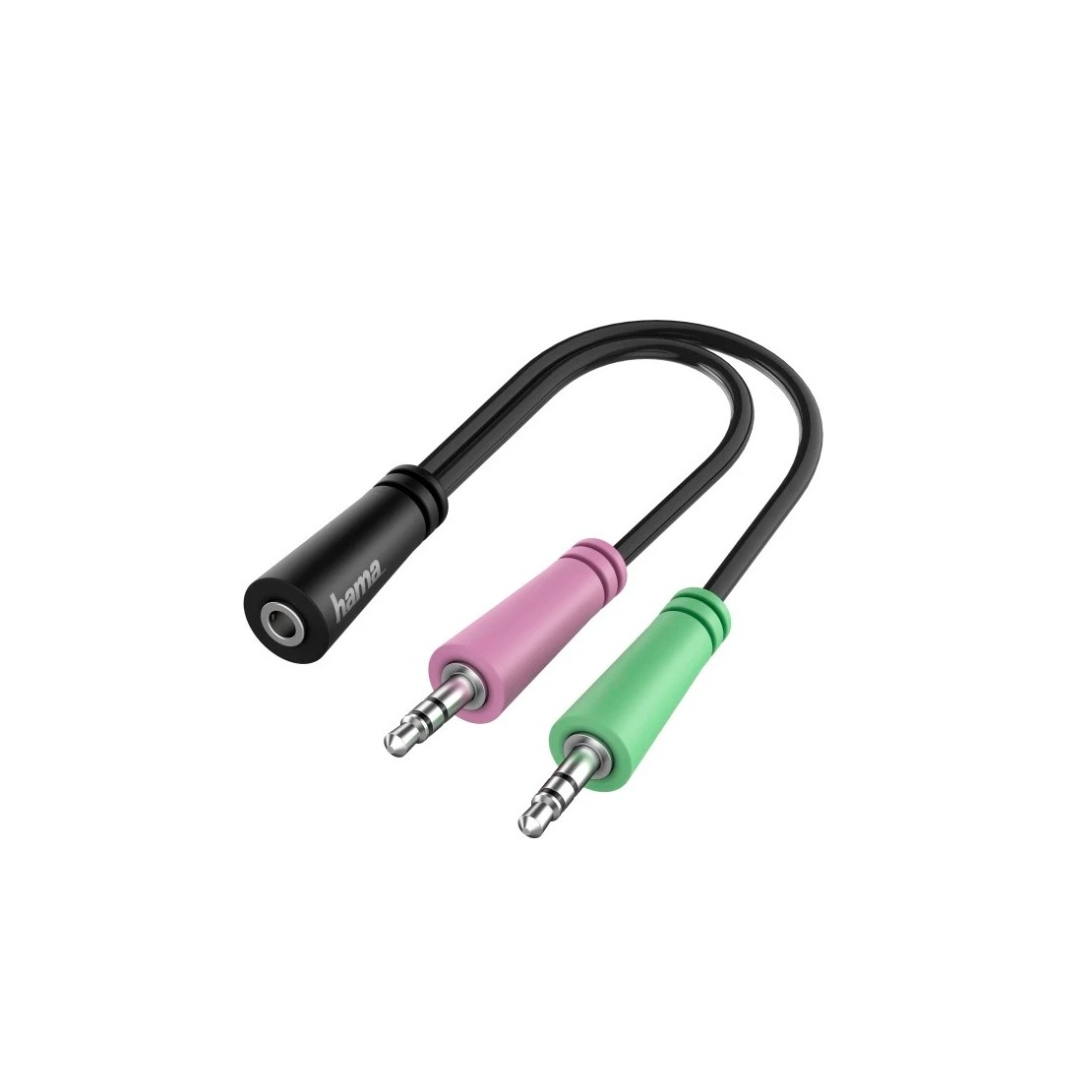 Hama AUDIO ADAPTER 3.5MM JACK - 3 POLIGE 3.5MM JACK HEADSET Wifi adapter Zwart afbeelding