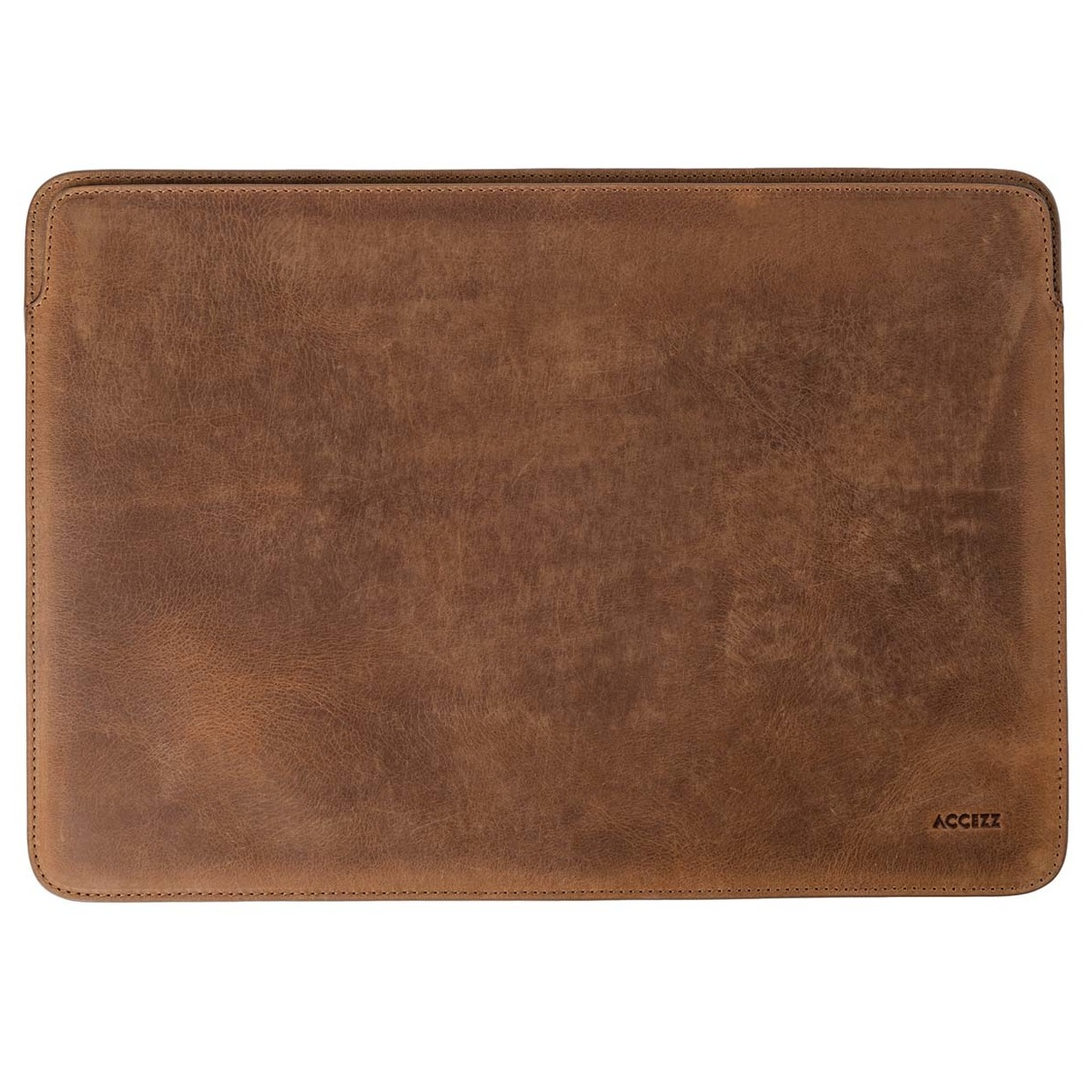 Accezz Leather hoes voor MacBook 16 inch Laptop sleeve Bruin afbeelding