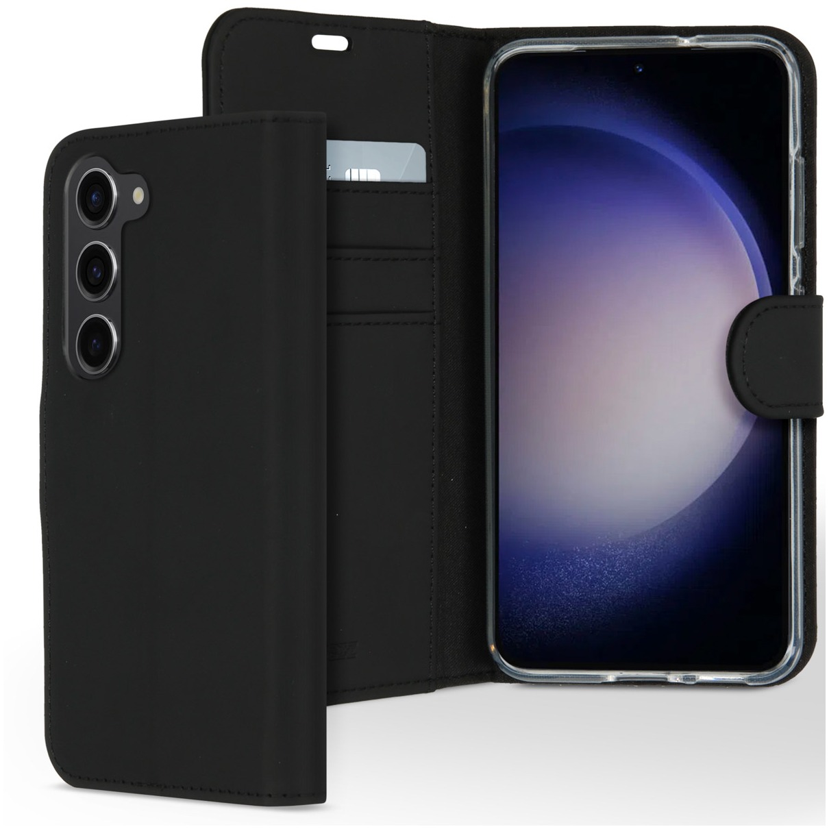 Accezz Wallet Softcase Bookcase Samsung Galaxy S23 Telefoonhoesje Zwart afbeelding