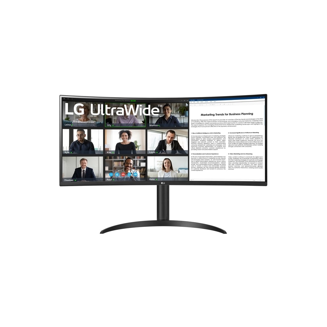 LG UltraWide 34WR55QK-B Monitor Zwart afbeelding