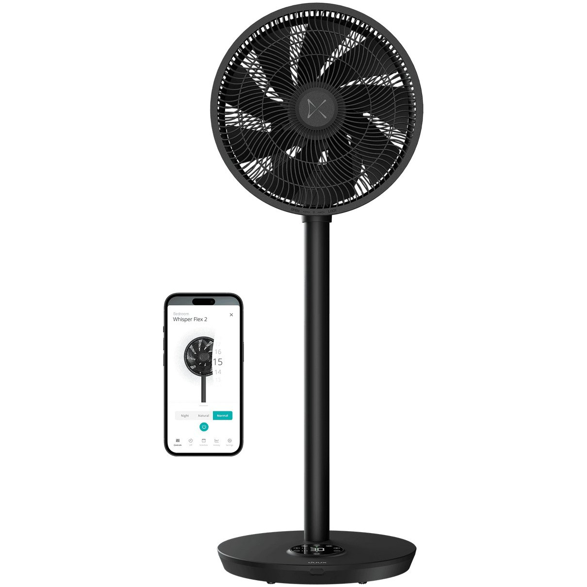 Duux Whisper Flex 2 Smart Statiefventilator Zwart afbeelding