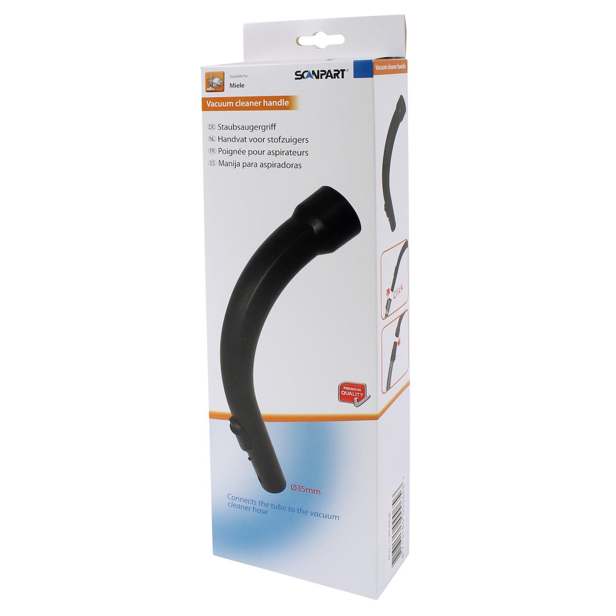 Scanpart Miele handgreep S500-700 35mm Stofzuiger accessoire afbeelding