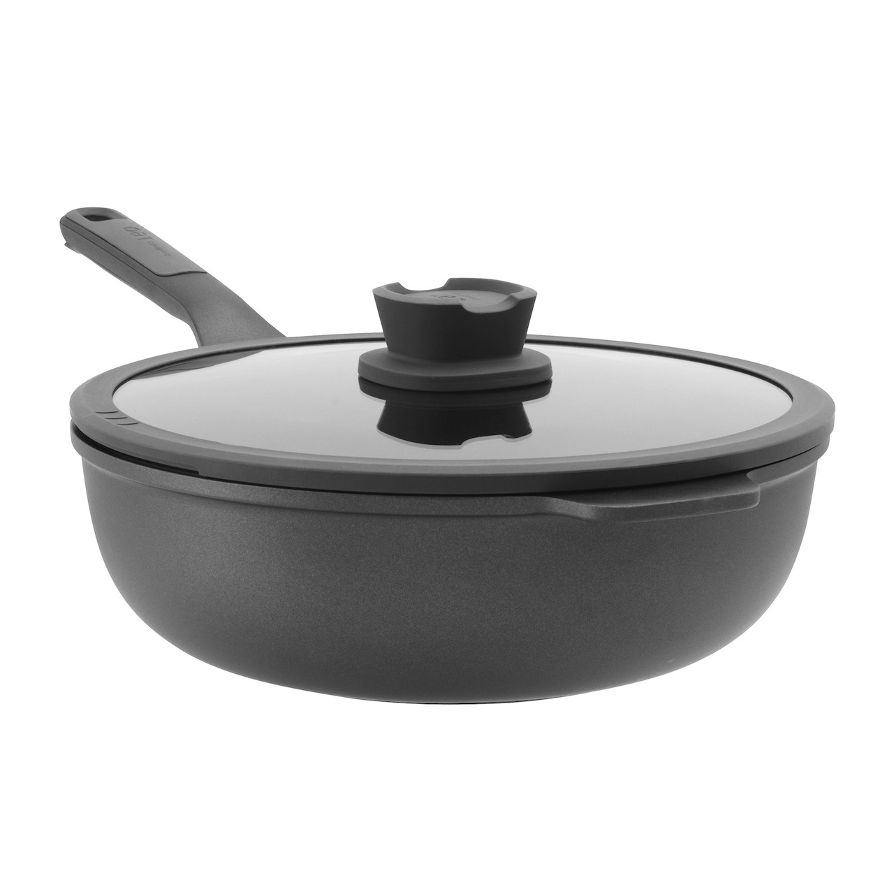 BergHOFF BFF wok+deksel+greep 28cm St+ Pan Zwart afbeelding