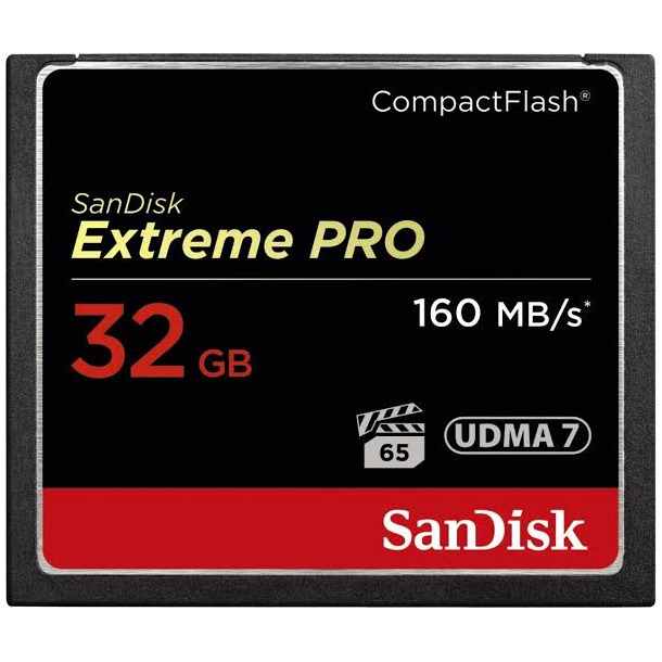 SanDisk CF Extreme Pro 32GB 160MB/sec Compact Flash kaart