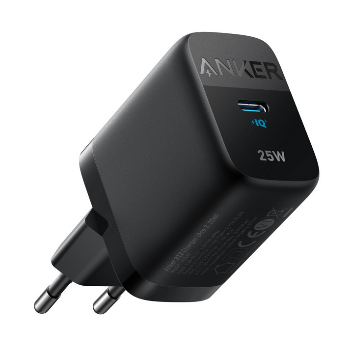 Anker 312 25W Charging for Samsung Oplader Zwart