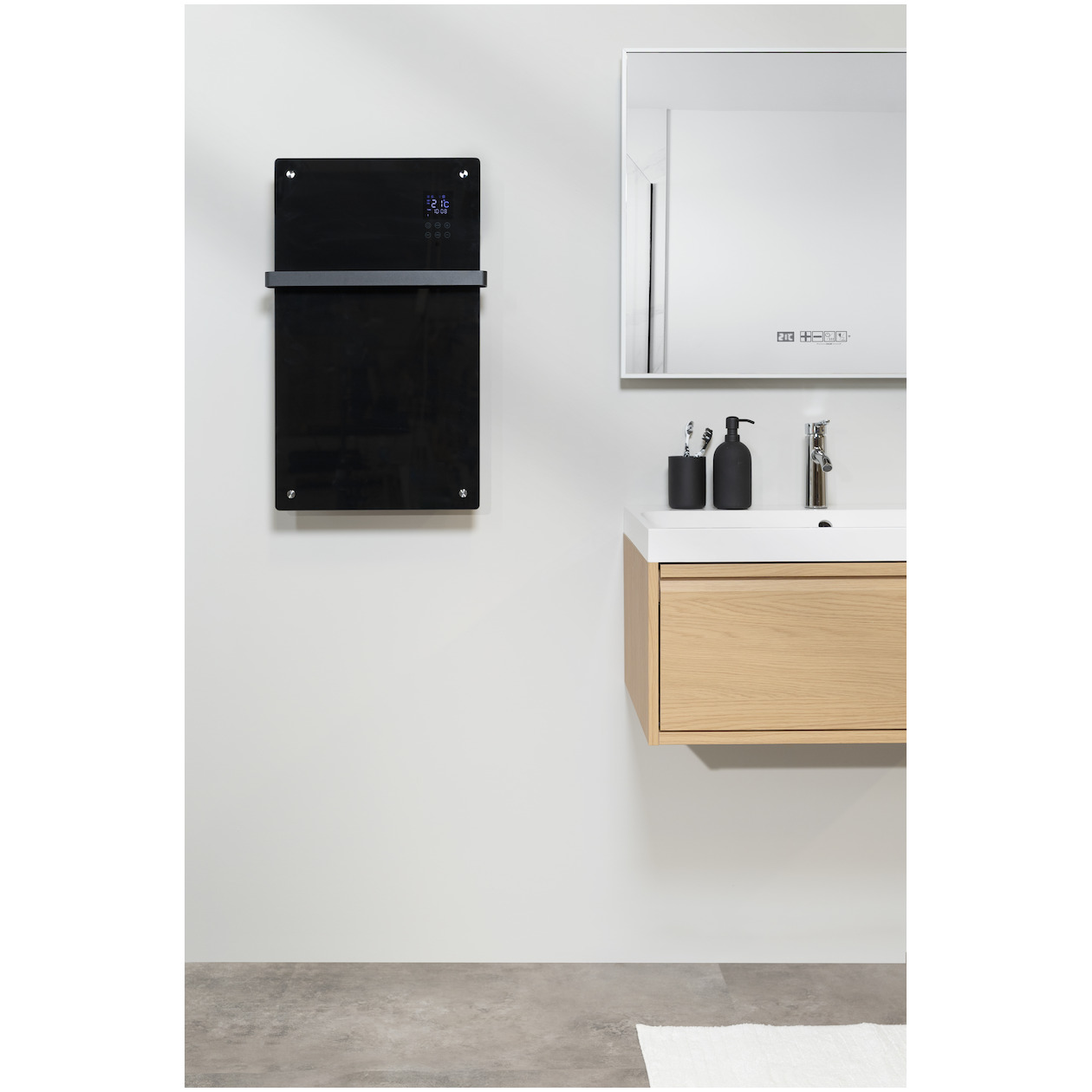 Eurom Alutherm Sani Verre 1200 WiFi Convectorkachel Zwart, foto 2