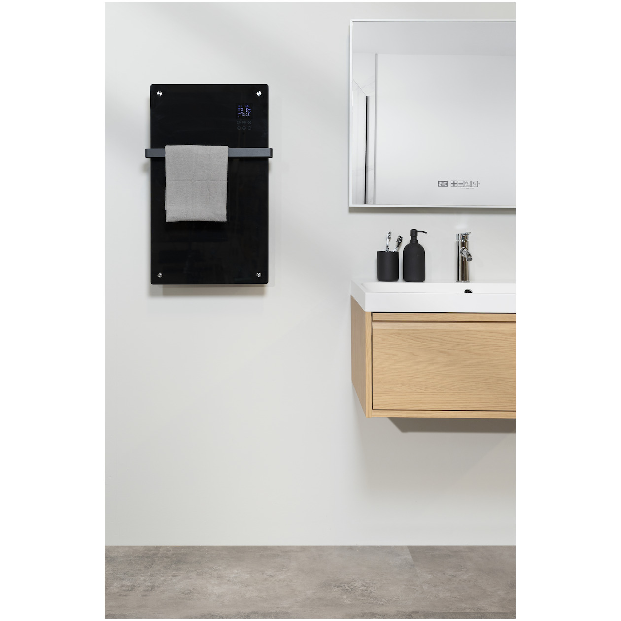 Eurom Alutherm Sani Verre 1200 WiFi Convectorkachel Zwart, foto 3
