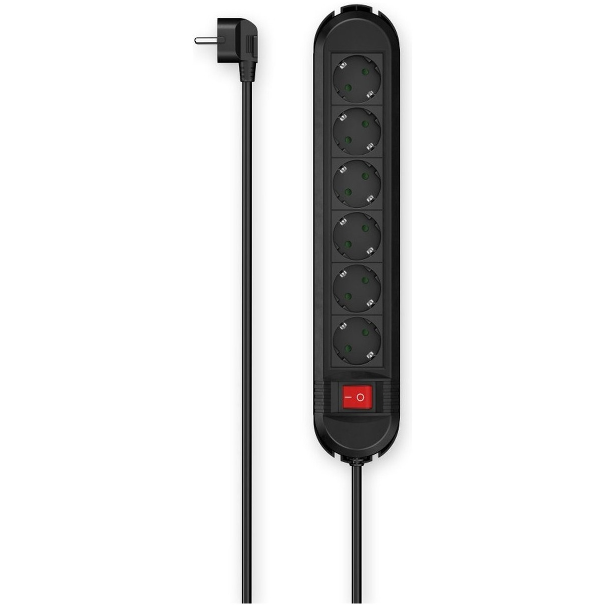 Hama Stekkerdoos, 6-voudig, schakelaar, wandmontage, 1,5 m Desktop accessoire Zwart afbeelding