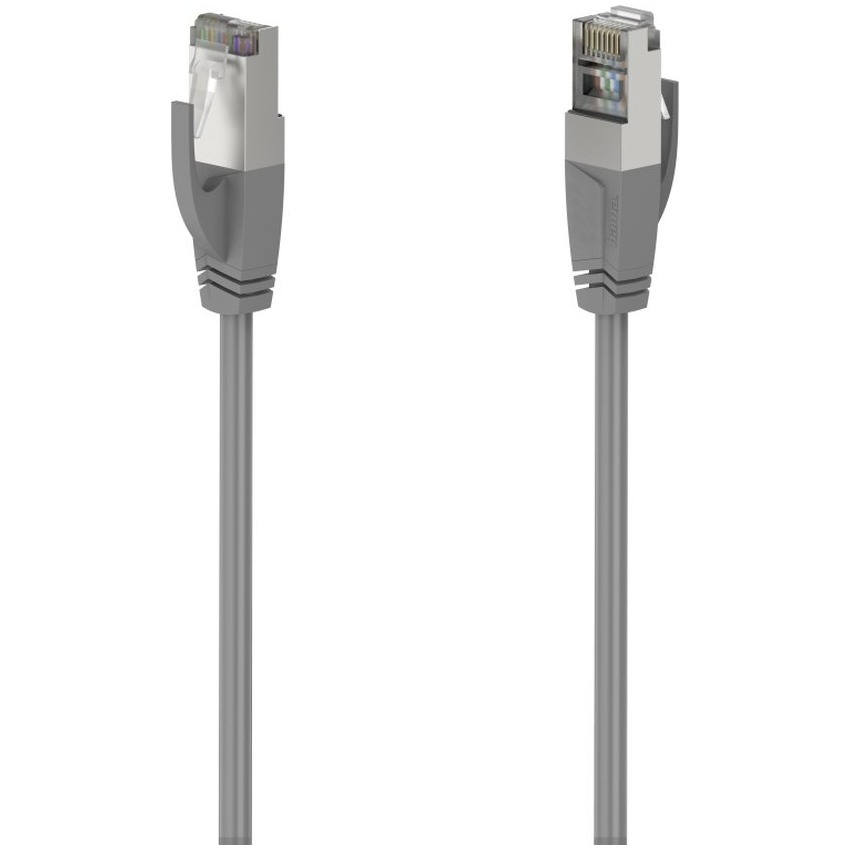 Hama Netwerkkabel, CAT-5e, 1 Gbit/s, F/UTP afgeschermd, 10,00 m UTP kabel Grijs afbeelding