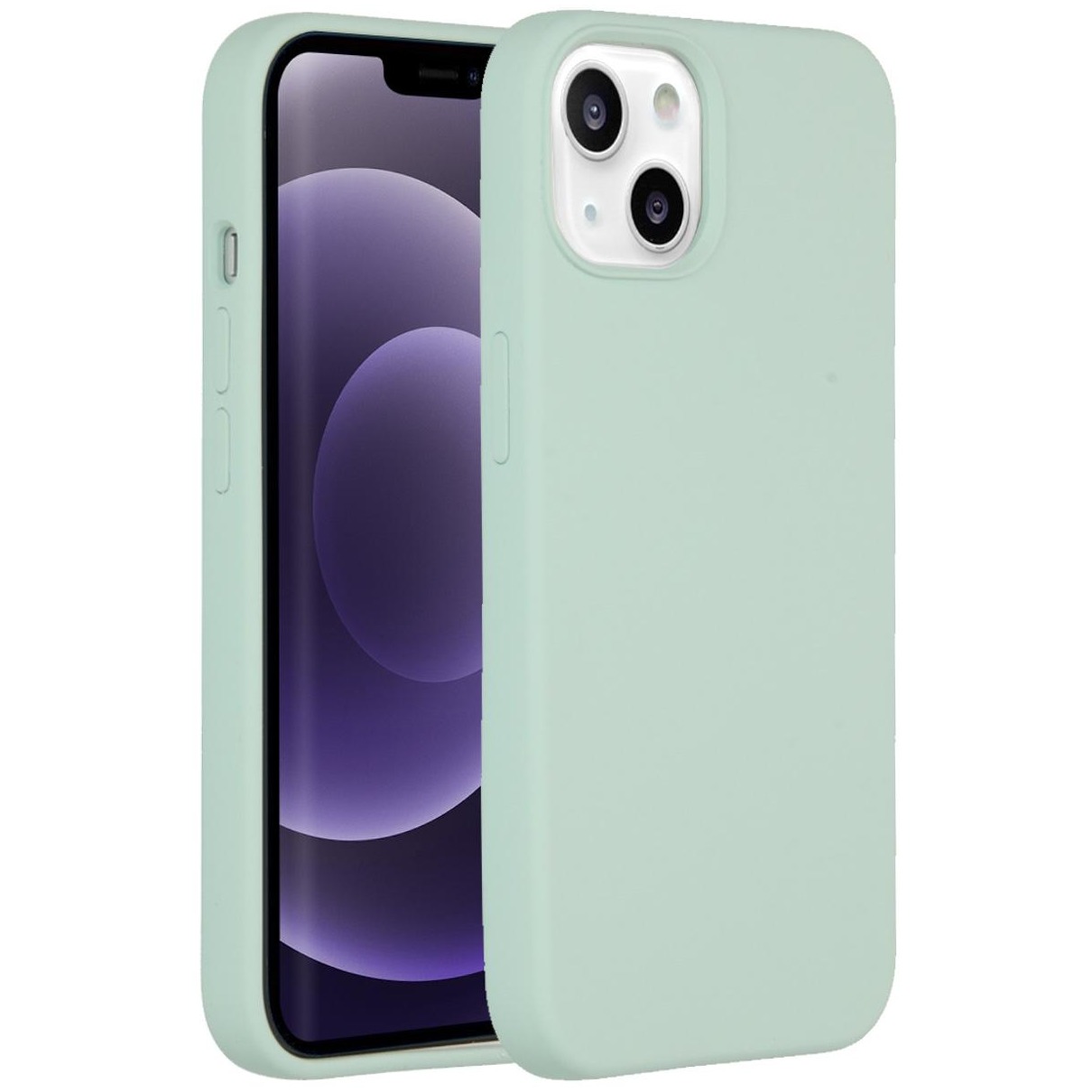Accezz Liquid Silicone voor Apple iPhone 13 Telefoonhoesje Blauw afbeelding