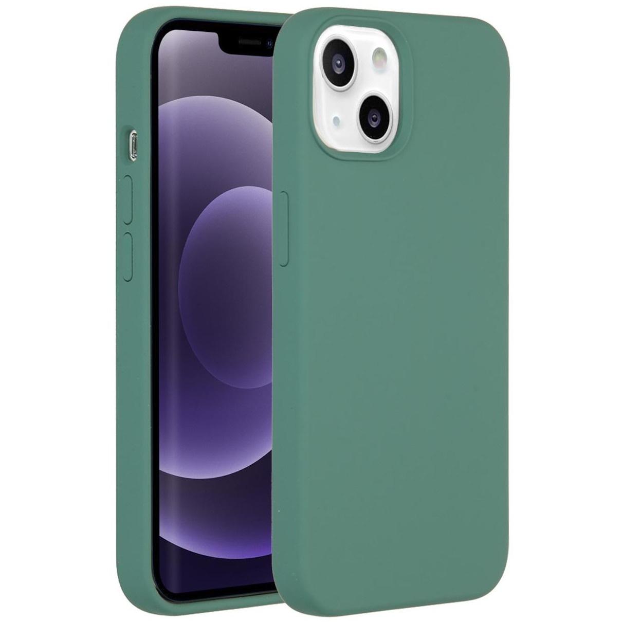 Accezz Liquid Silicone voor Apple iPhone 13 Telefoonhoesje Groen afbeelding