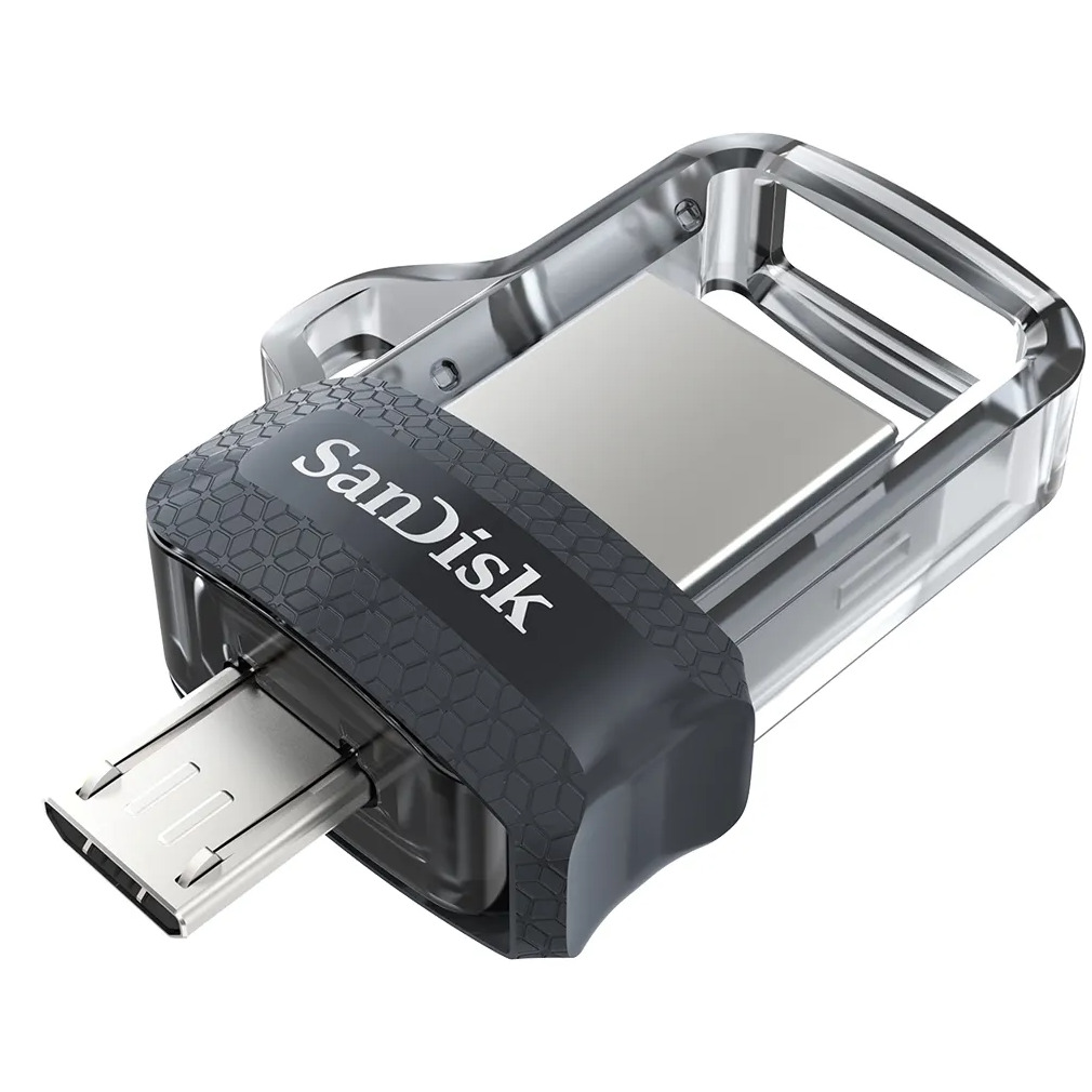 SanDisk Dual Drive Ultra 3.0 64GB USB -Micro USB 150MB lux USB-sticks Zwart