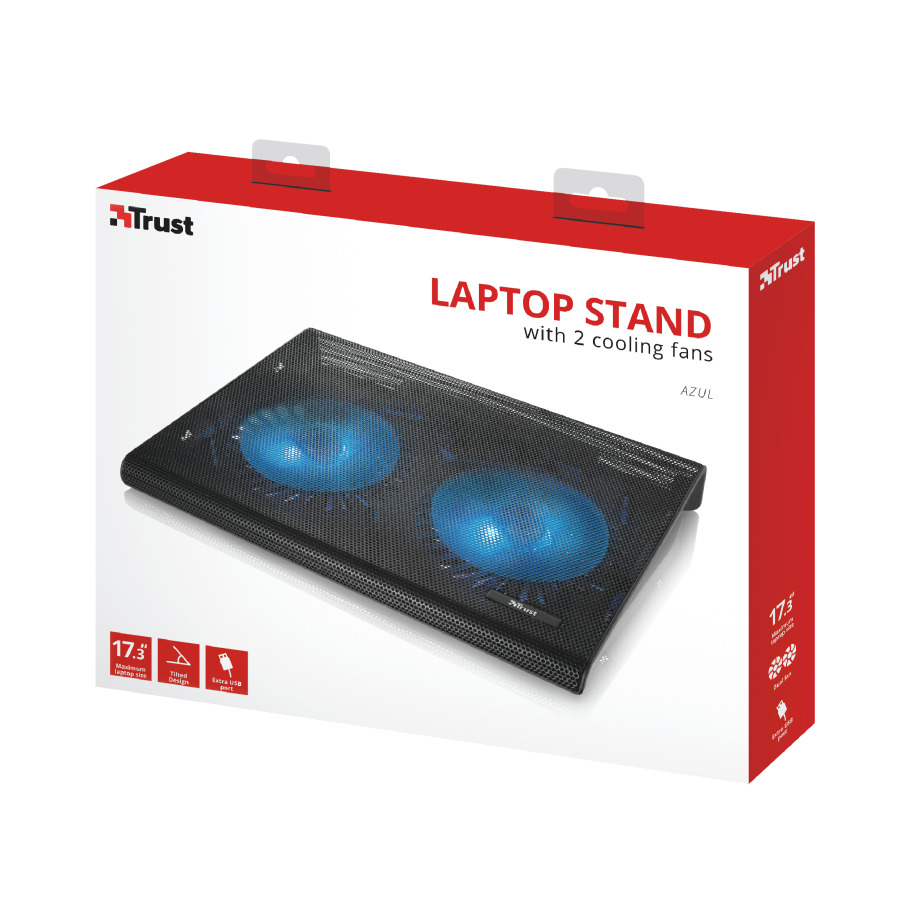 Trust Azul Laptop Cooling Stand with dual fans Laptopstandaard Zwart, foto 2