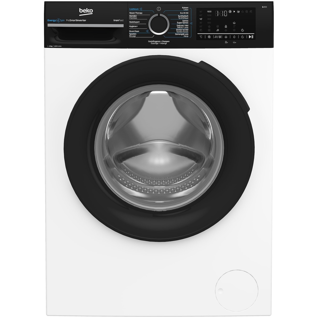 Beko BM3WFU4861B EnergySpin Wasmachine Wit afbeelding