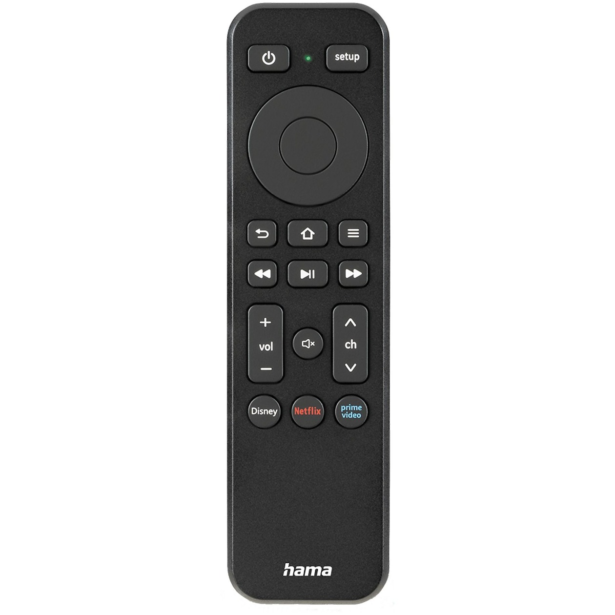 Hama Remote Control for TV + Netflix Prime Video Disney+ Buttons Programmable Afstandsbediening Zwart afbeelding