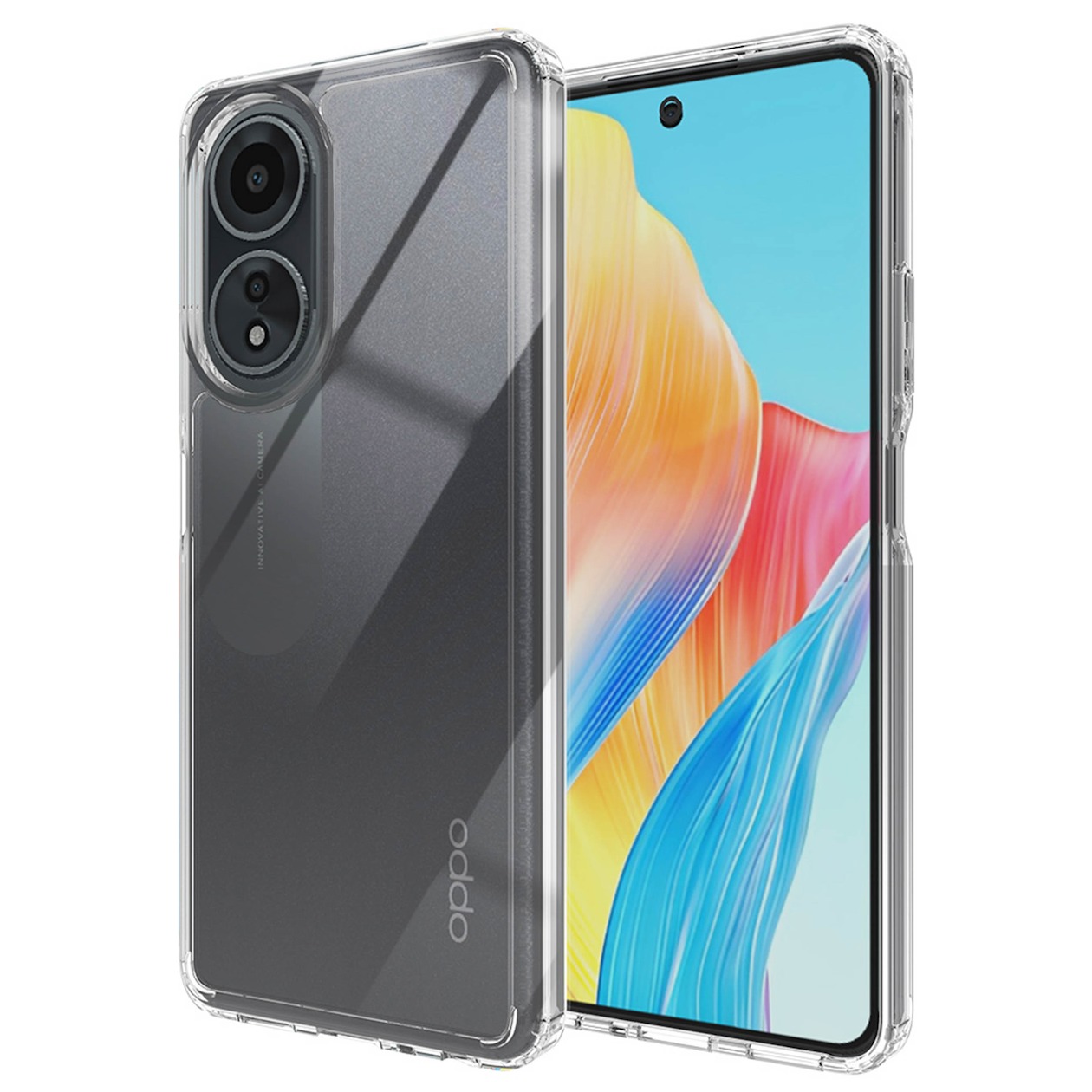 Accezz Xtreme Impact Backcover Oppo A58 Telefoonhoesje Transparant afbeelding