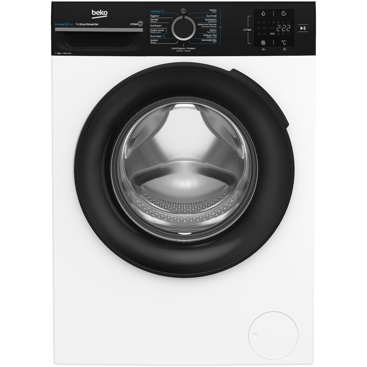 Beko BM3WFT3841B EnergySpin Wasmachine Wit afbeelding