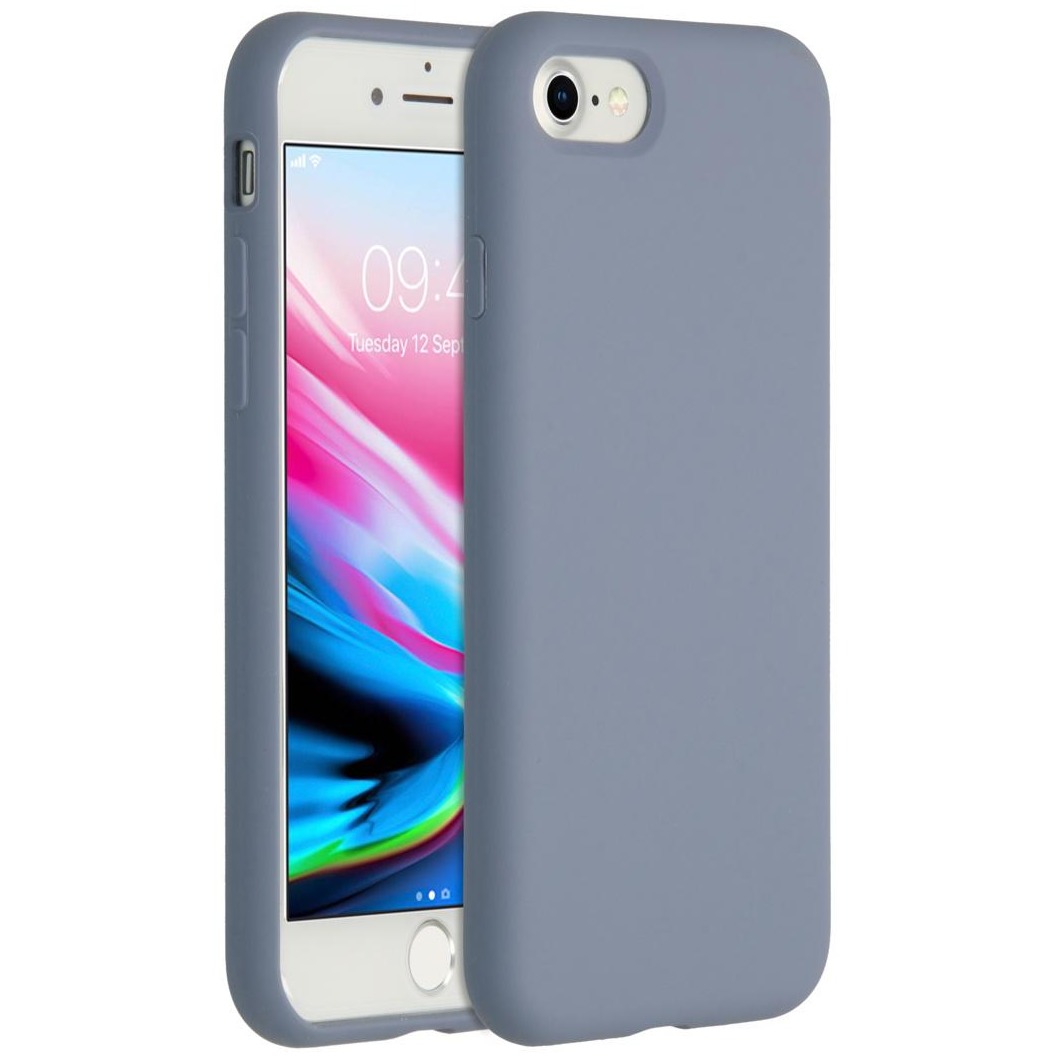 Accezz Liquid Silicone voor Apple iPhone SE (2022 / 2020) / 8 / 7 Telefoonhoesje Paars afbeelding