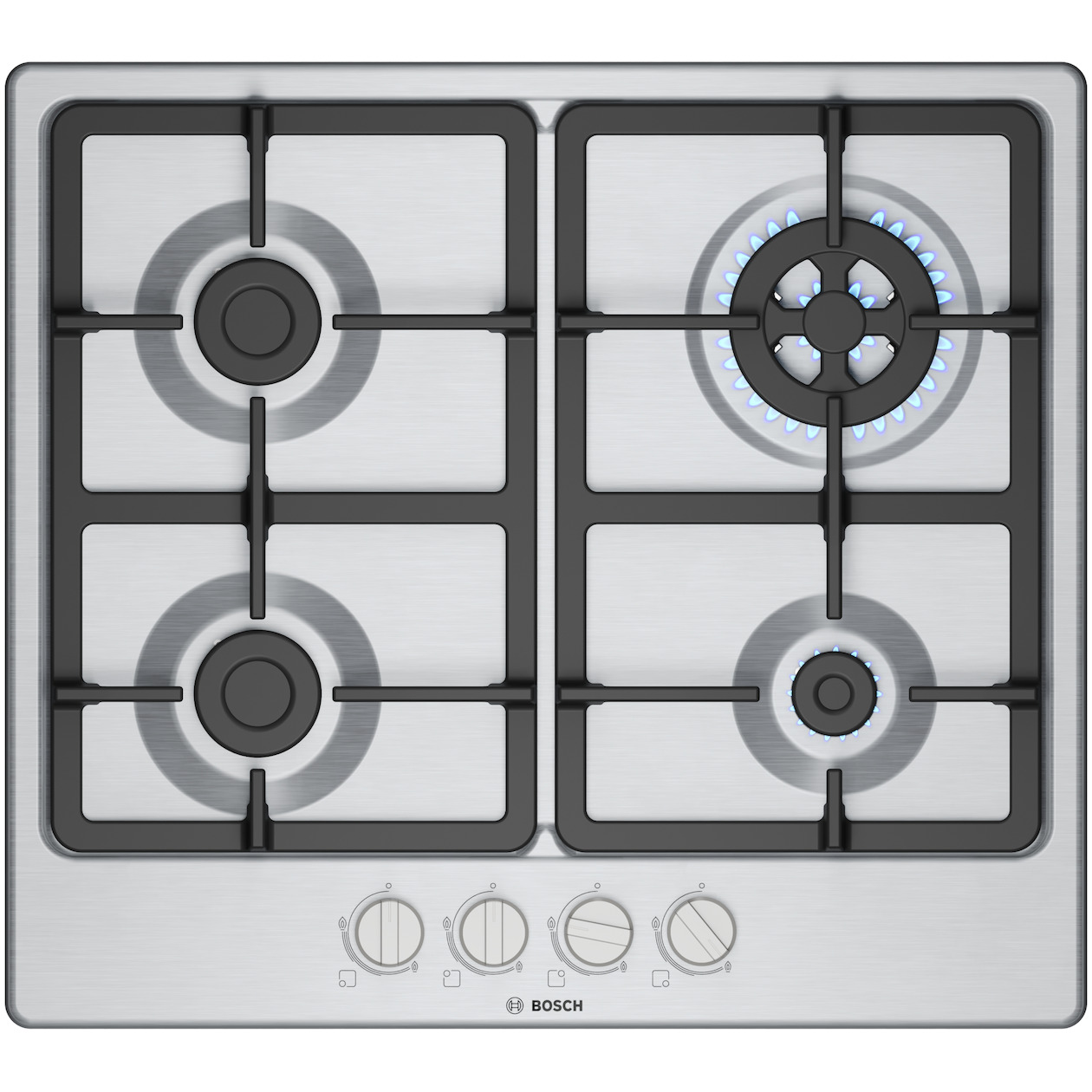 Bosch PGH6B5K90N Gas kookplaat Grijs afbeelding
