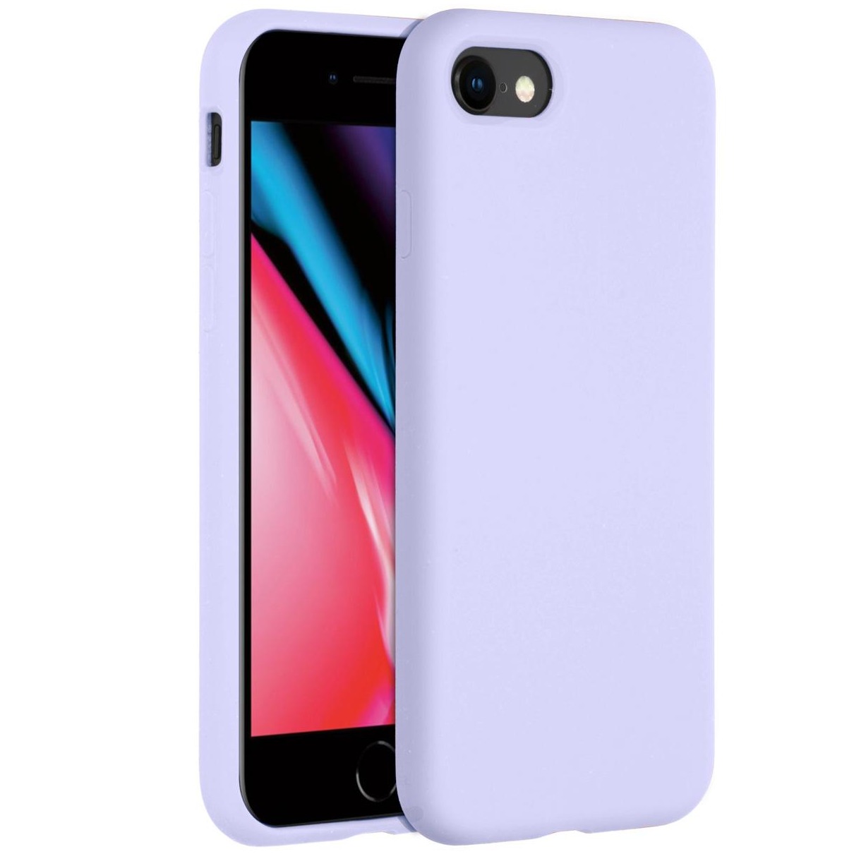Accezz Liquid Silicone voor Apple iPhone SE (2022 / 2020) / 8 / 7 Telefoonhoesje Paars afbeelding