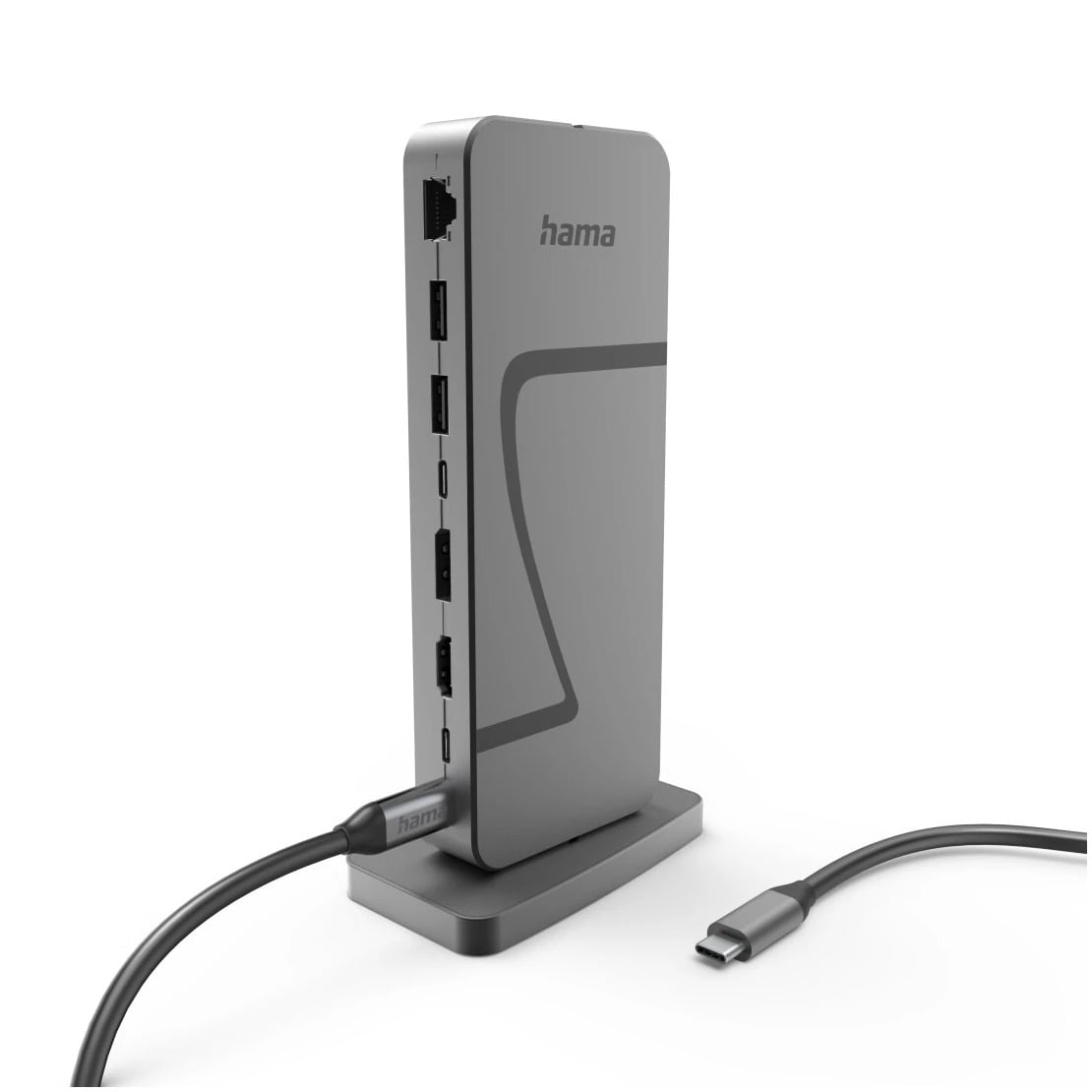 Hama USB4-dockingstation Connect2Office Speed USB-C PD 40 Gbit/s 10 ports USB Hub Grijs
